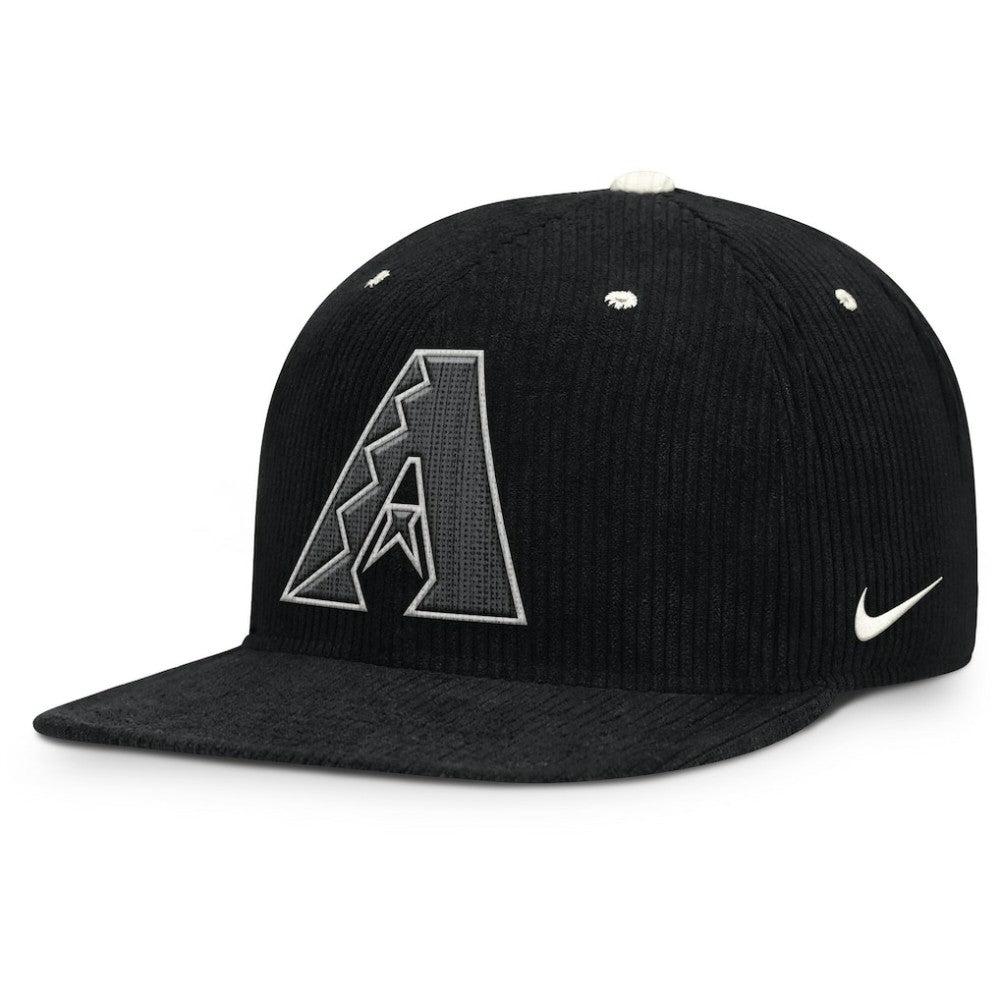 Arizona Diamondbacks Pro Corduroy Structured Snapback Hat Black