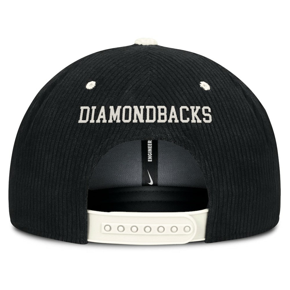 Arizona Diamondbacks Pro Corduroy Structured Snapback Hat Black