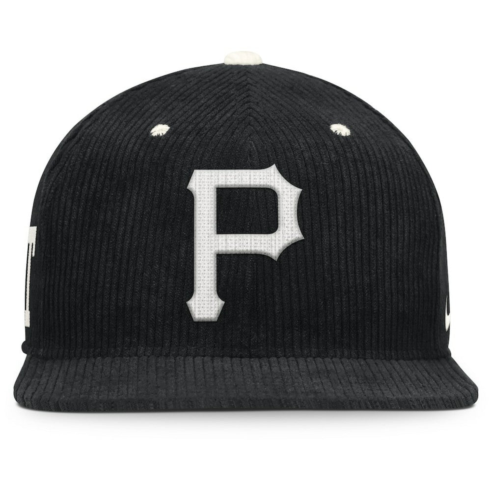 Pittsburgh Pirates Pro Corduroy Structured Snapback Hat Black