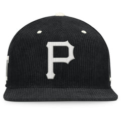 Pittsburgh Pirates Pro Corduroy Structured Snapback Hat Black