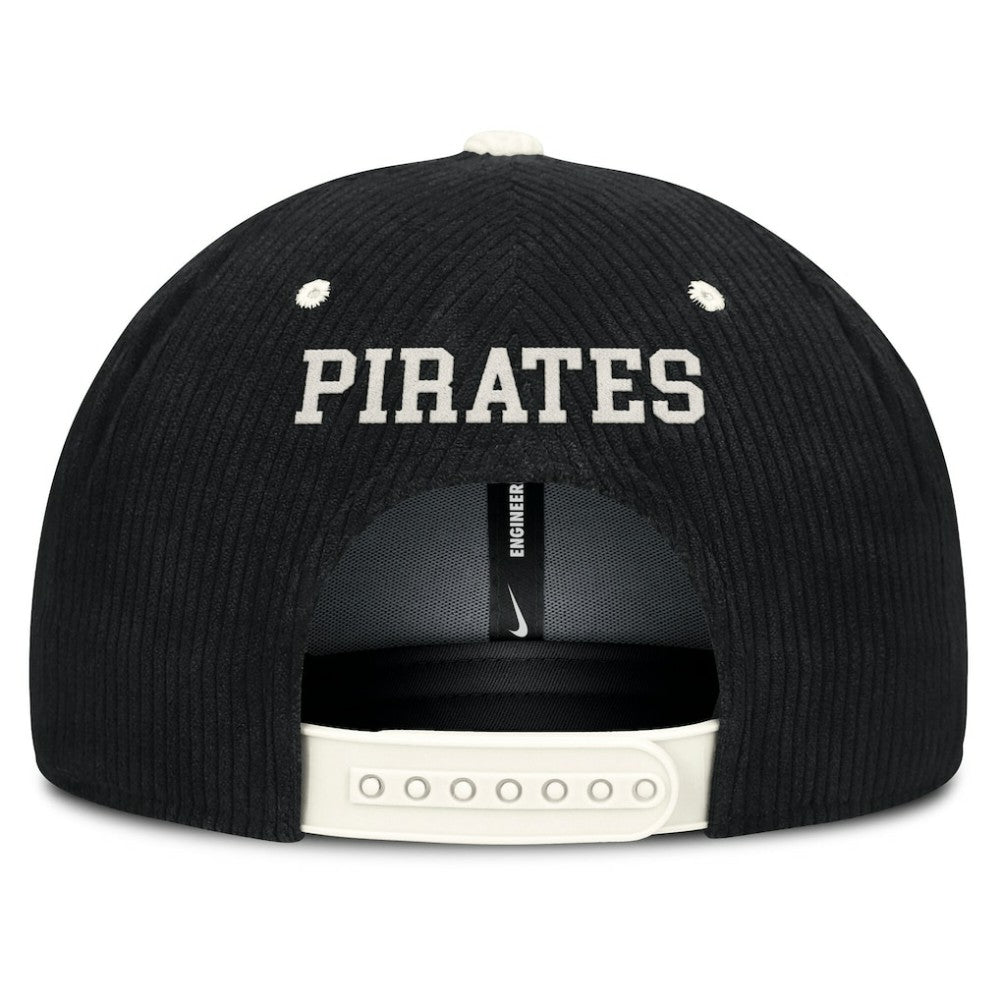 Pittsburgh Pirates Pro Corduroy Structured Snapback Hat Black