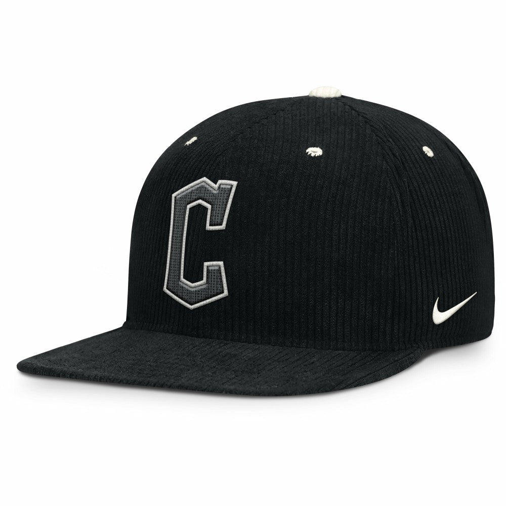 Cleveland Guardians Pro Corduroy Structured Snapback Hat Black