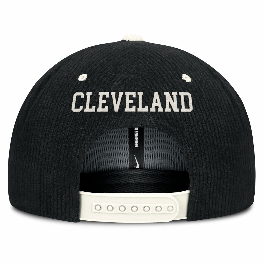 Cleveland Guardians Pro Corduroy Structured Snapback Hat Black