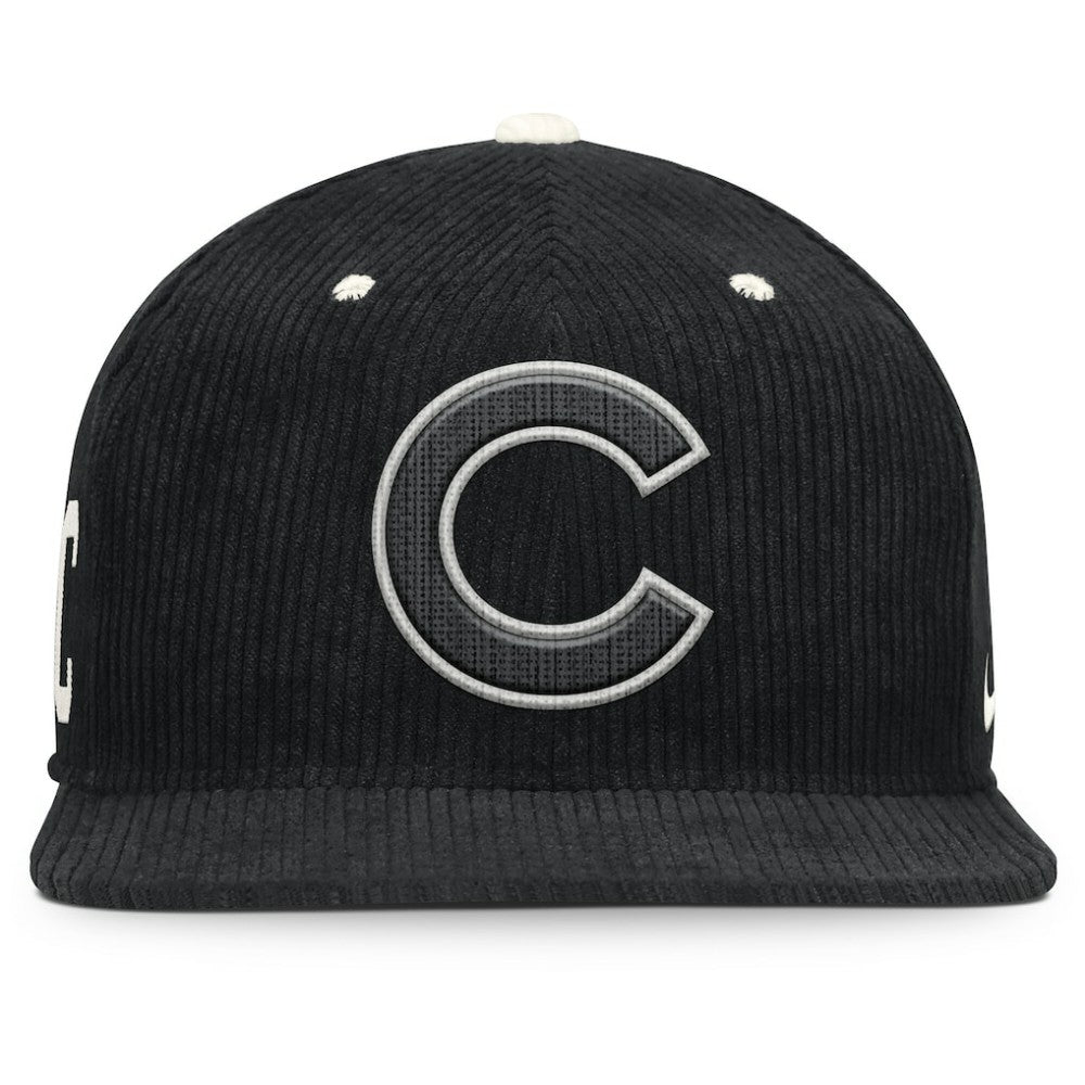 Chicago Cubs Pro Corduroy Structured Snapback Hat Black