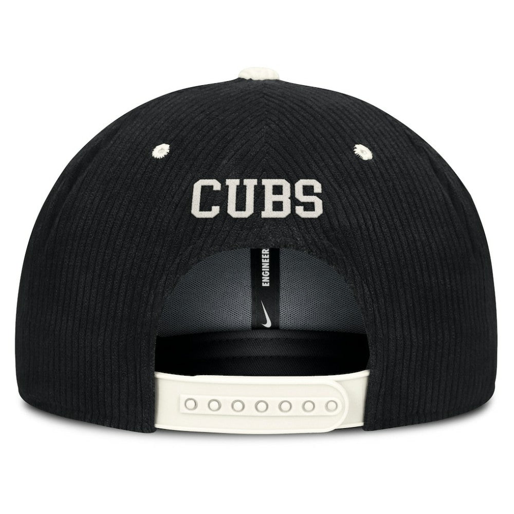 Chicago Cubs Pro Corduroy Structured Snapback Hat Black