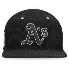 Athletics Pro Corduroy Structured Snapback Hat Black