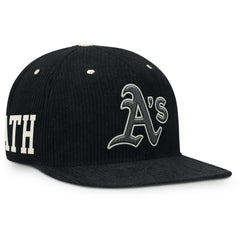 Athletics Pro Corduroy Structured Snapback Hat Black