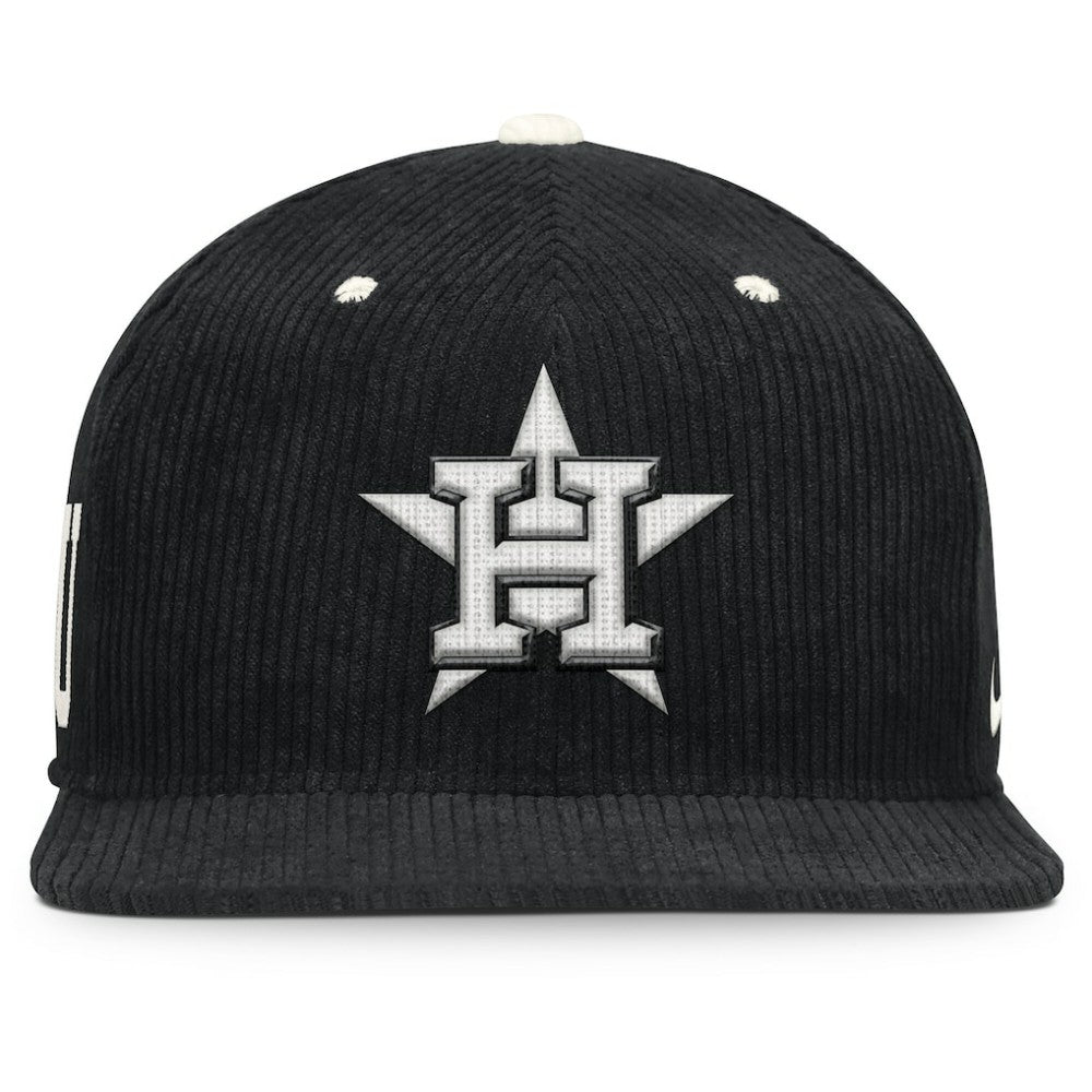 Houston Astros Pro Corduroy Structured Snapback Hat Black