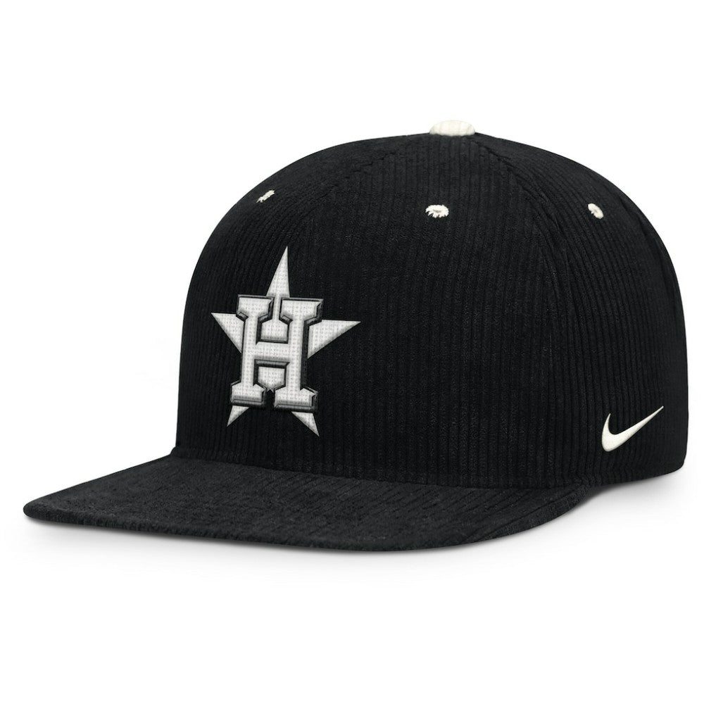 Houston Astros Pro Corduroy Structured Snapback Hat Black