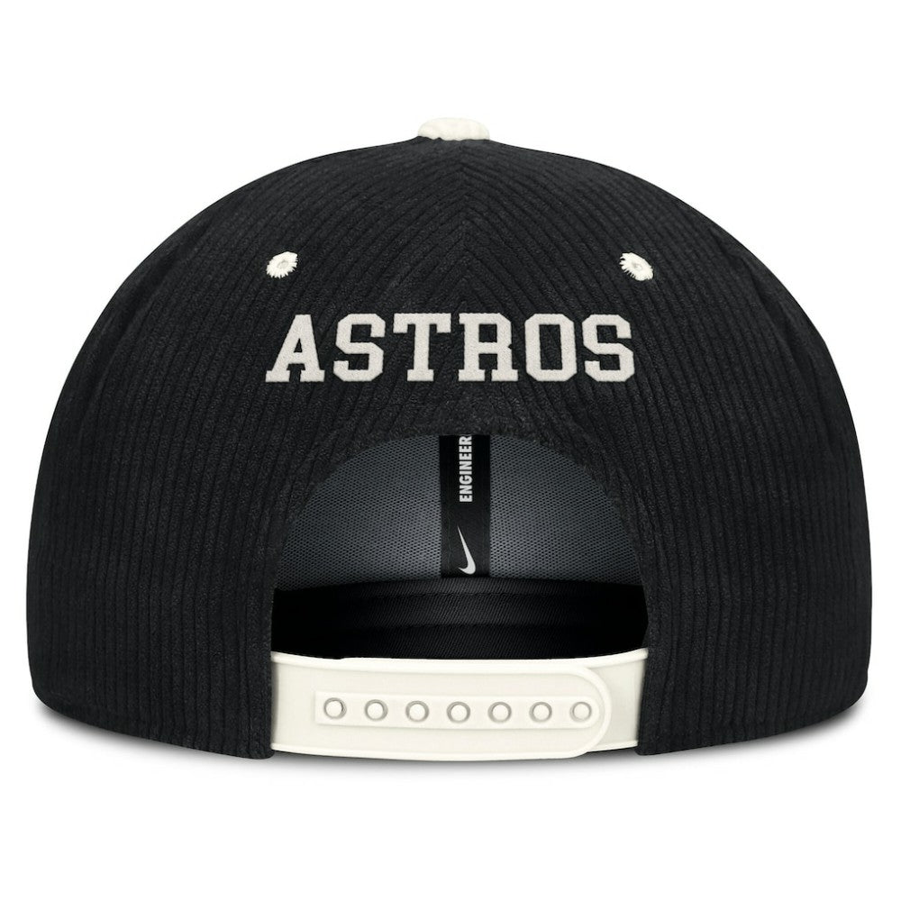Houston Astros Pro Corduroy Structured Snapback Hat Black
