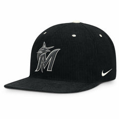 Miami Marlins Pro Corduroy Structured Snapback Hat Black