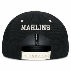 Miami Marlins Pro Corduroy Structured Snapback Hat Black
