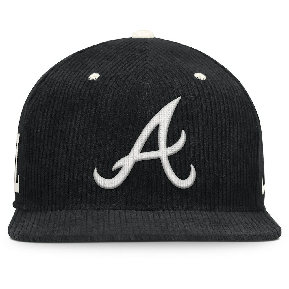 Atlanta Braves Pro Corduroy Structured Snapback Hat Black