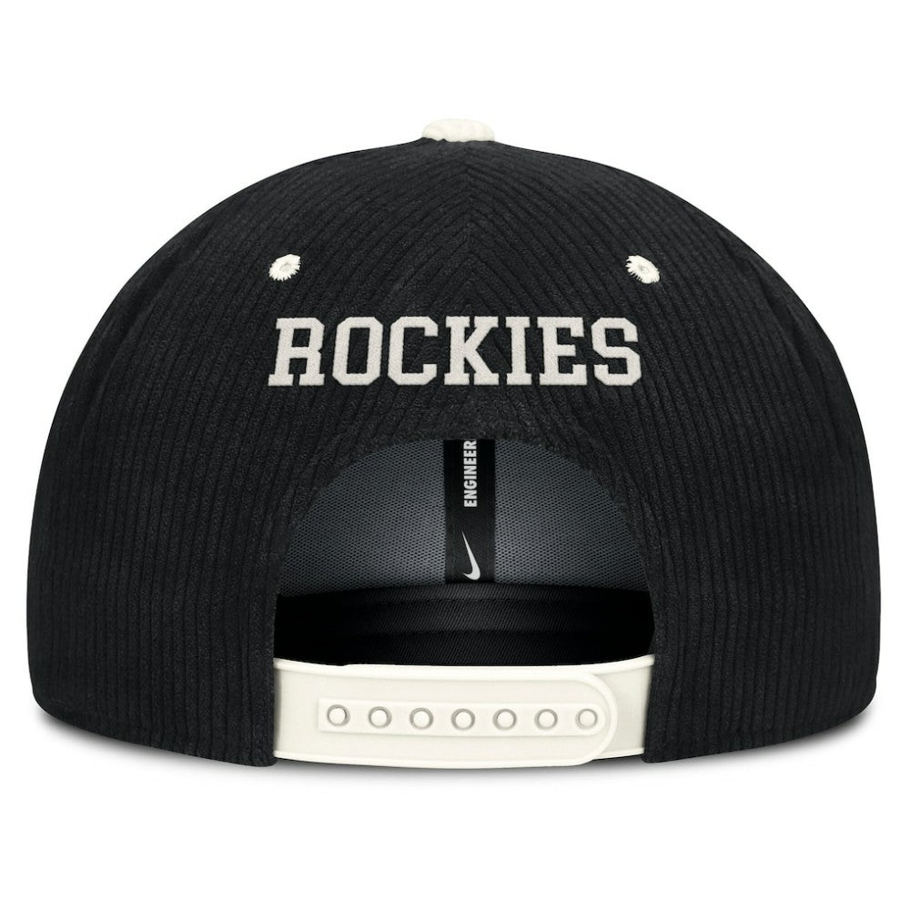 Colorado Rockies Pro Corduroy Structured Snapback Hat Black