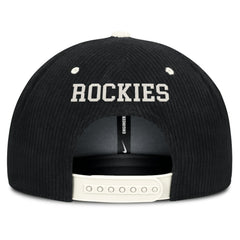 Colorado Rockies Pro Corduroy Structured Snapback Hat Black