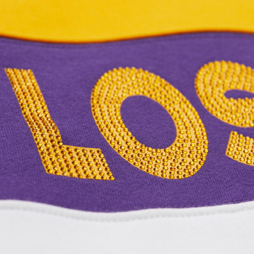 Los Angeles Lakers x DANNIJO Women's Blocked Pullover Sweatshirt - Gold/Purple discount