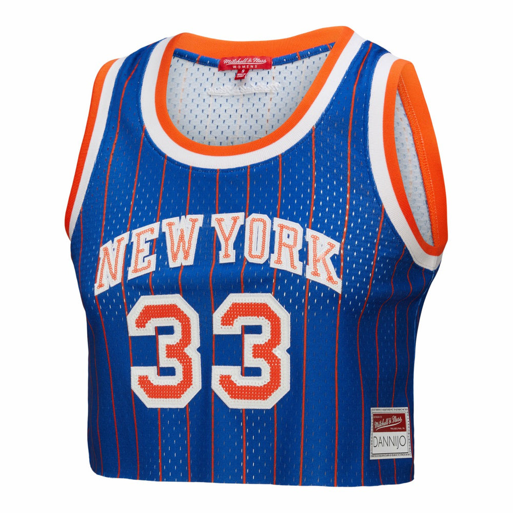 Patrick Ewing New York Knicks x DANNIJO Women's Fashion Cropped Basketball Jersey - Royal sale
