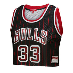 Scottie Pippen Chicago Bulls x DANNIJO Women's Fashion Cropped Basketball Jersey sale - Black shop