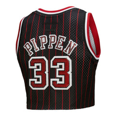 Scottie Pippen Chicago Bulls x DANNIJO Women's Fashion Cropped Basketball Jersey sale - Black shop