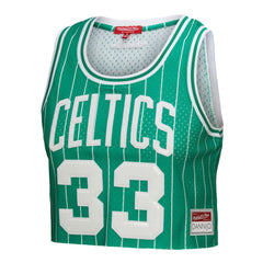 Larry Bird Boston Celtics x DANNIJO Women's Fashion Cropped Basketball Jersey - Kelly Green outlet