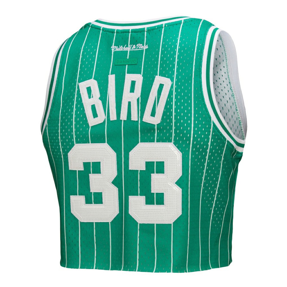 Larry Bird Boston Celtics x DANNIJO Women's Fashion Cropped Basketball Jersey - Kelly Green outlet