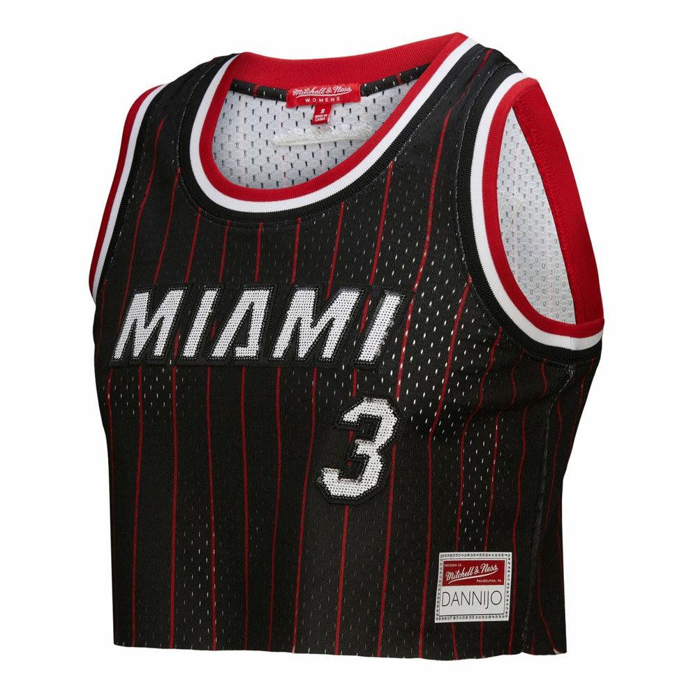 Dwyane Wade Miami Heat x DANNIJO Women's Fashion Cropped Basketball Jersey - Black discount