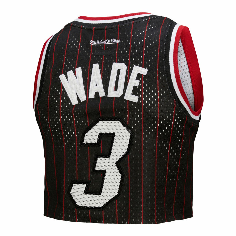 Dwyane Wade Miami Heat x DANNIJO Women's Fashion Cropped Basketball Jersey - Black discount
