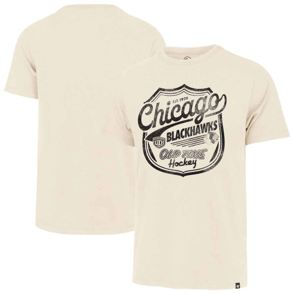 Chicago Blackhawks '47 Poke Check Franklin T-Shirt - Cream T-shirts