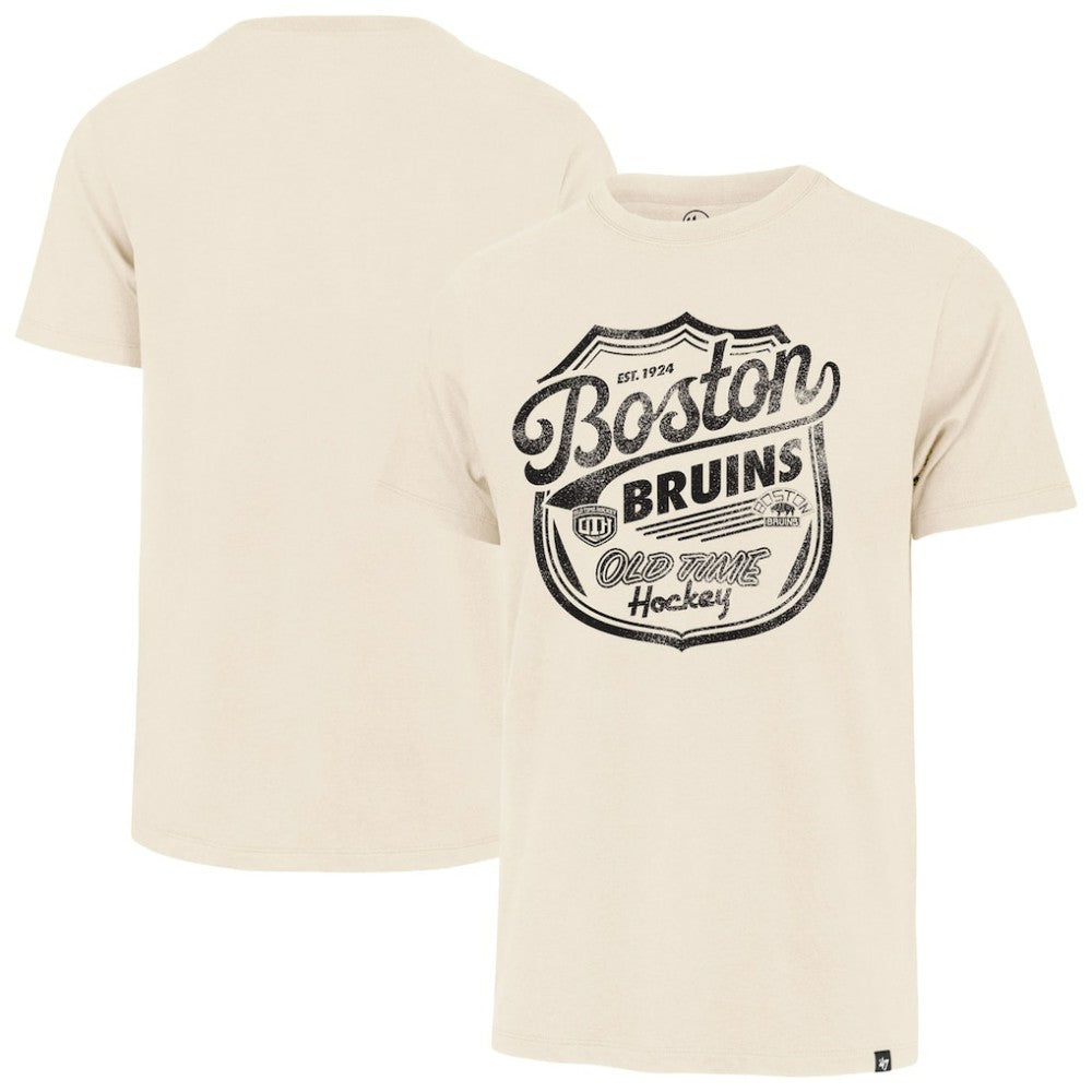 Boston Bruins '47 Poke Check Franklin T-Shirt - Cream T-shirts