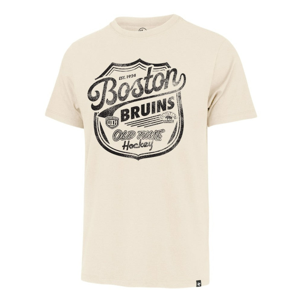 Boston Bruins '47 Poke Check Franklin T-Shirt - Cream T-shirts