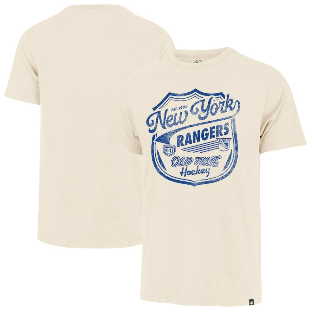 New York Rangers '47 Poke Check Franklin T-Shirt - Cream T-shirts