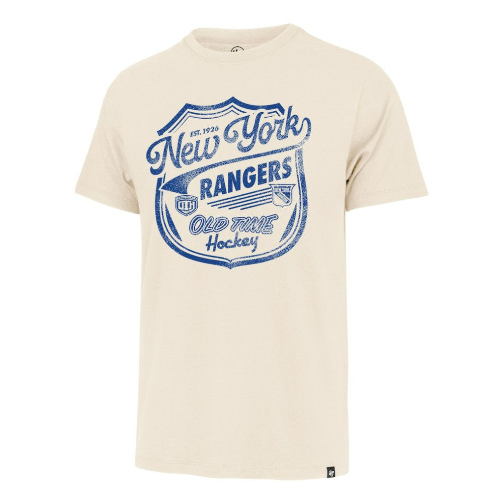 New York Rangers '47 Poke Check Franklin T-Shirt - Cream T-shirts