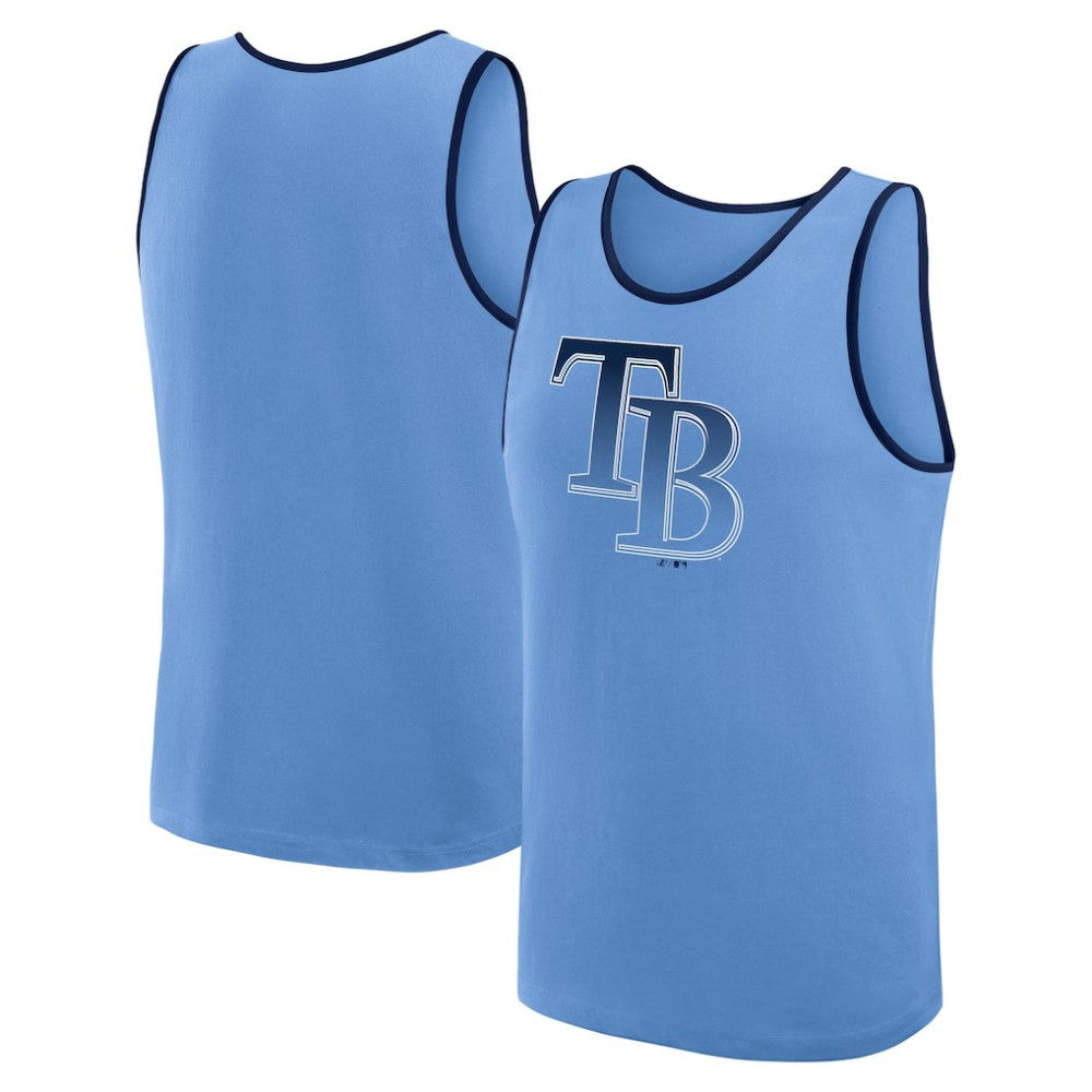 Tampa Bay Rays Logo Athletic Unmatched Success Tank Top Light Blue