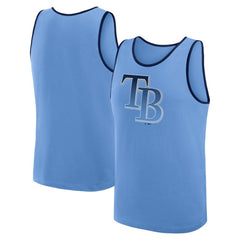 Tampa Bay Rays Logo Athletic Unmatched Success Tank Top Light Blue