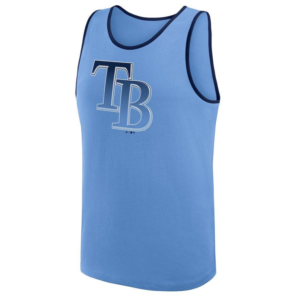 Tampa Bay Rays Logo Athletic Unmatched Success Tank Top Light Blue