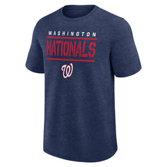 Washington Nationals Logo Athletic Top Notch T-Shirt Heather Navy