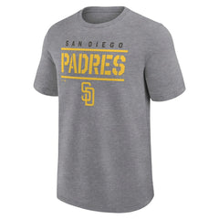 San Diego Padres Logo Athletic Top Notch T-Shirt Heather Gray