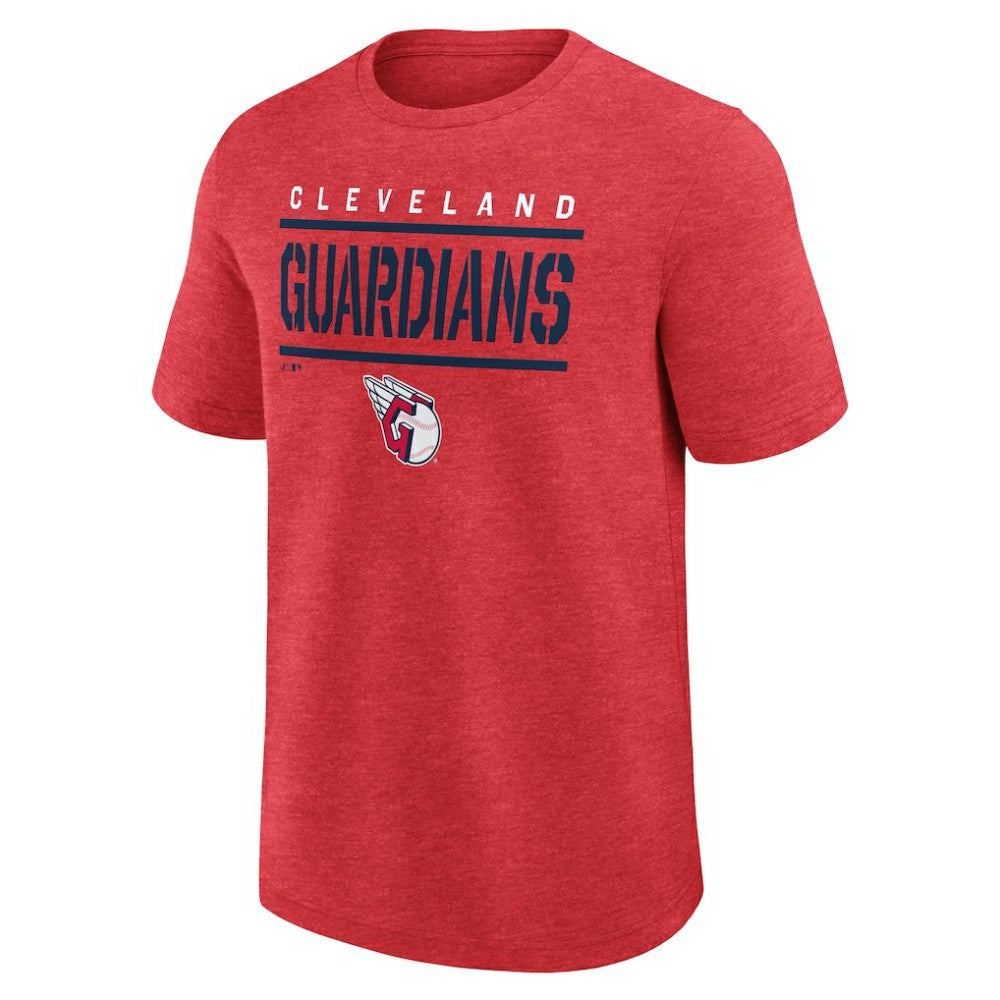 Cleveland Guardians Logo Athletic Top Notch T-Shirt Heather Red