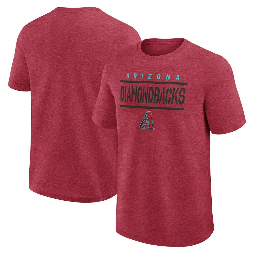 Arizona Diamondbacks Logo Athletic Top Notch T-Shirt Heather Red