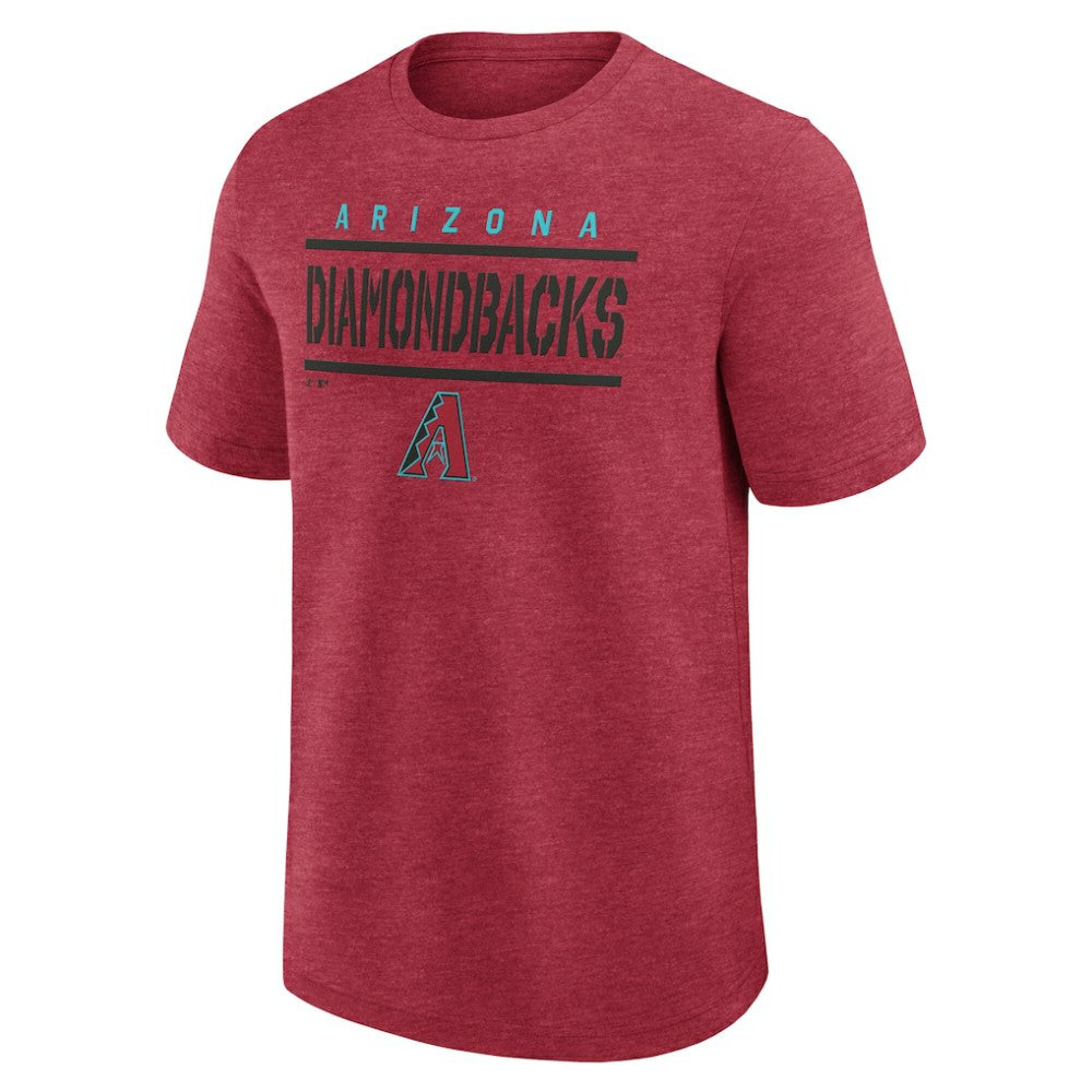 Arizona Diamondbacks Logo Athletic Top Notch T-Shirt Heather Red