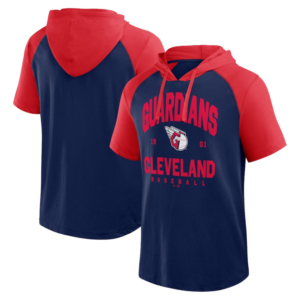 Cleveland Guardians Logo Athletic Prime Hoodie T-Shirt Navy