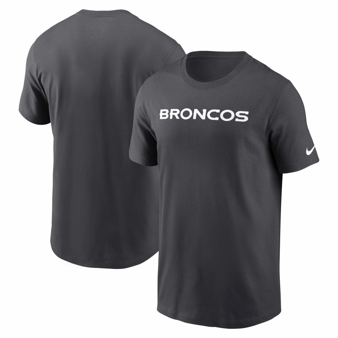 Denver Broncos Primetime Wordmark Essential T-Shirt - Anthracite outlet