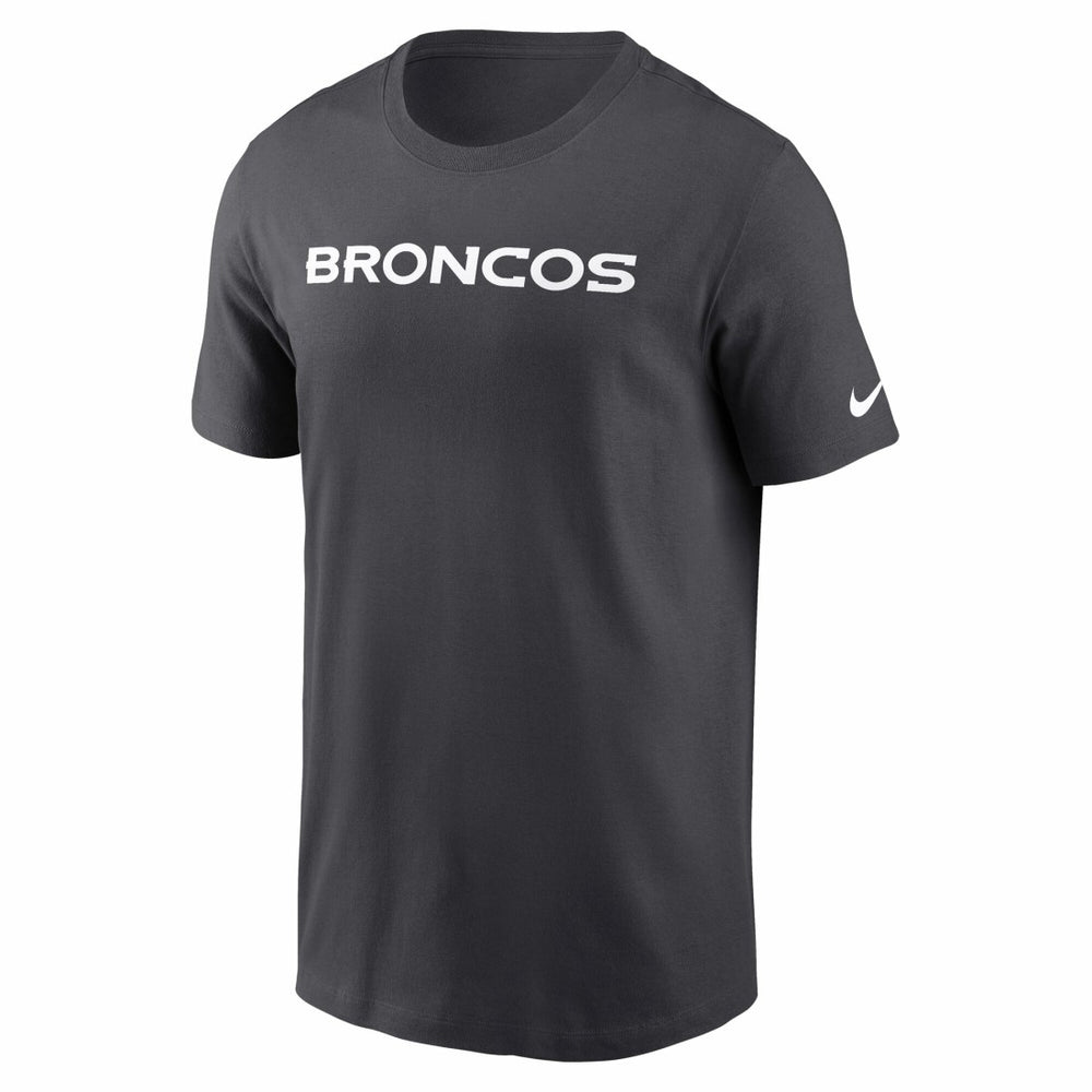 Denver Broncos Primetime Wordmark Essential T-Shirt - Anthracite outlet