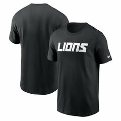 Detroit Lions Primetime Wordmark Essential T-Shirt - Black for sale