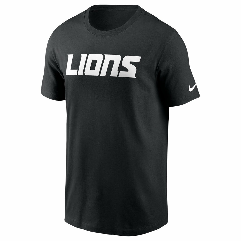 Detroit Lions Primetime Wordmark Essential T-Shirt - Black for sale