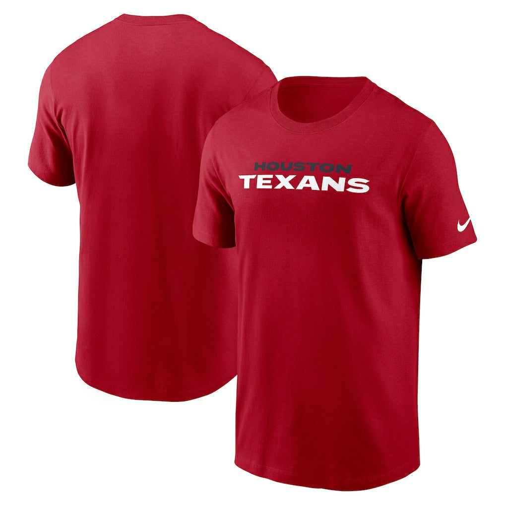 Houston Texans Primetime Wordmark Essential T-Shirt - Red discount