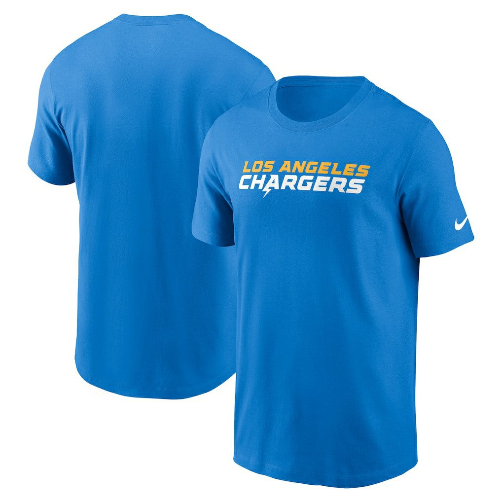 Los Angeles Chargers Primetime Wordmark Essential T-Shirt - Powder Blue sale