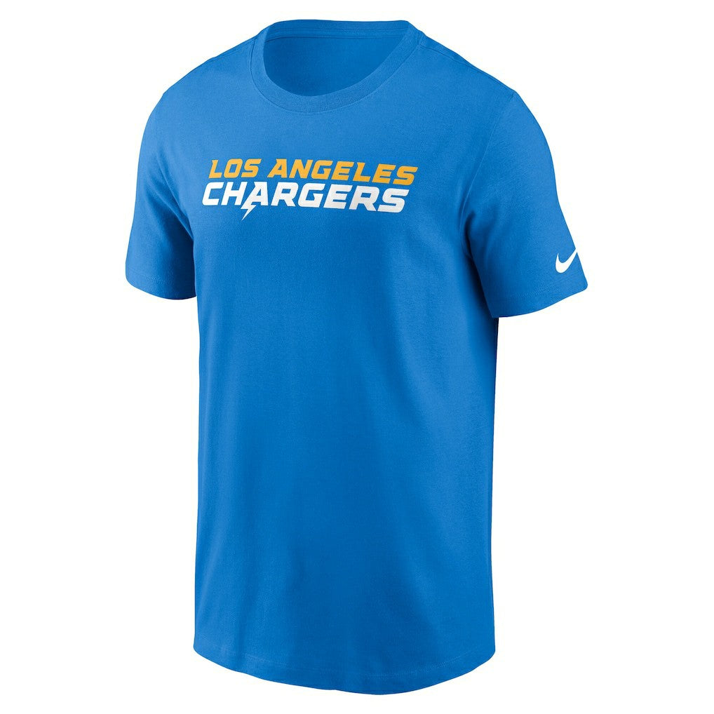 Los Angeles Chargers Primetime Wordmark Essential T-Shirt - Powder Blue sale