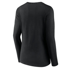 Jacksonville Jaguars Women's Classic Logo Long Sleeve V-Neck T-Shirt - Black discount