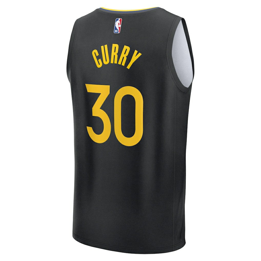 Stephen Curry Golden State Warriors Fast Break Replica Player Jersey sale - Statement Editi- Black shop